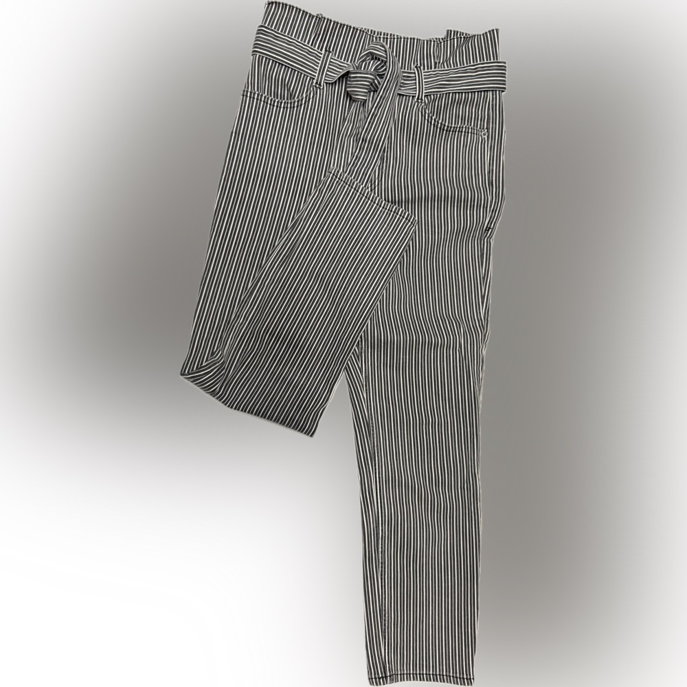 Frame Denim Black and White Striped Pants | Sz 28